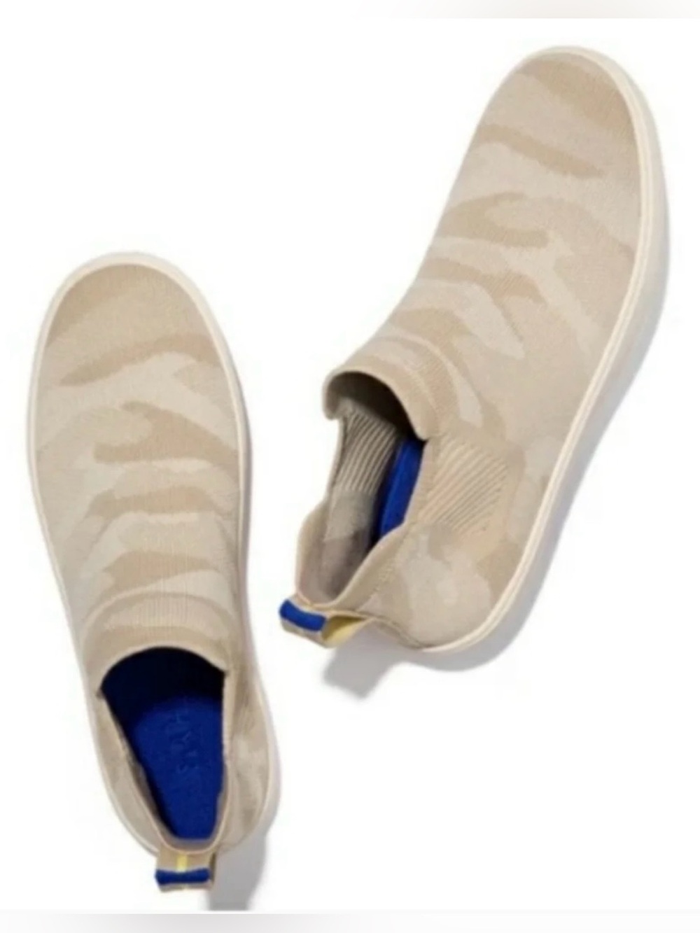Rothy's The Chelsea Boot In Sand Camo Slip On Sneaker Boot